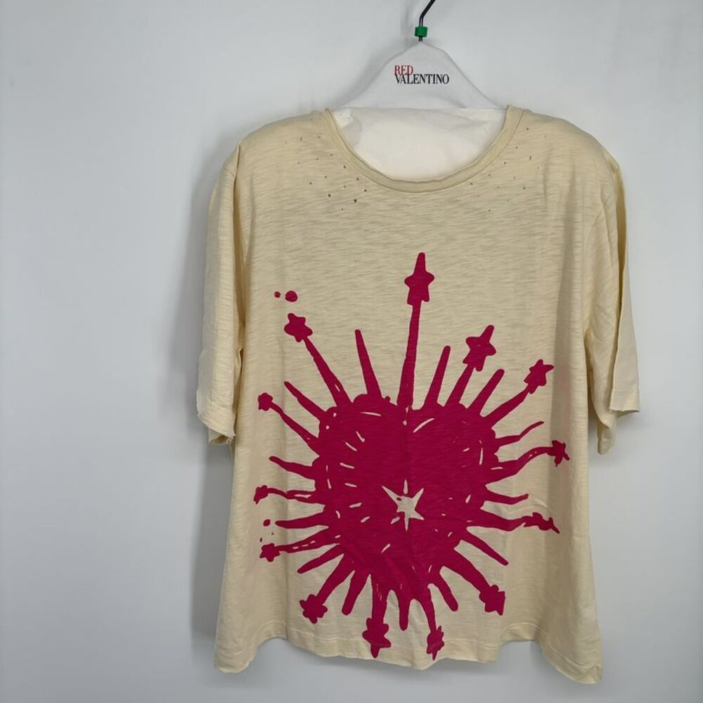 Paper Lace Cream Heart Burst OS Top